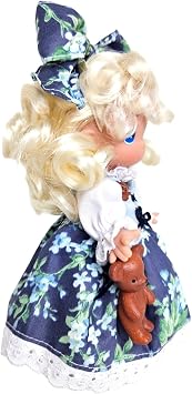 Precious Moments 7 Goldilocks Doll with Blonde Hair Holding a Plastic Bear
