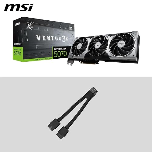 msi GeForce RTX™ 5070 12G VENTUS 3X OC Scheda Video – GDDR7, 28Gbps, PCIe 5.0, HDMI 2.1b, DP 2.1b, 6144 CUDA Cores, 192-bit, Torx FAN 5.0, Afterburner, Metal Backplate, 650W PSU raccomandato - 8