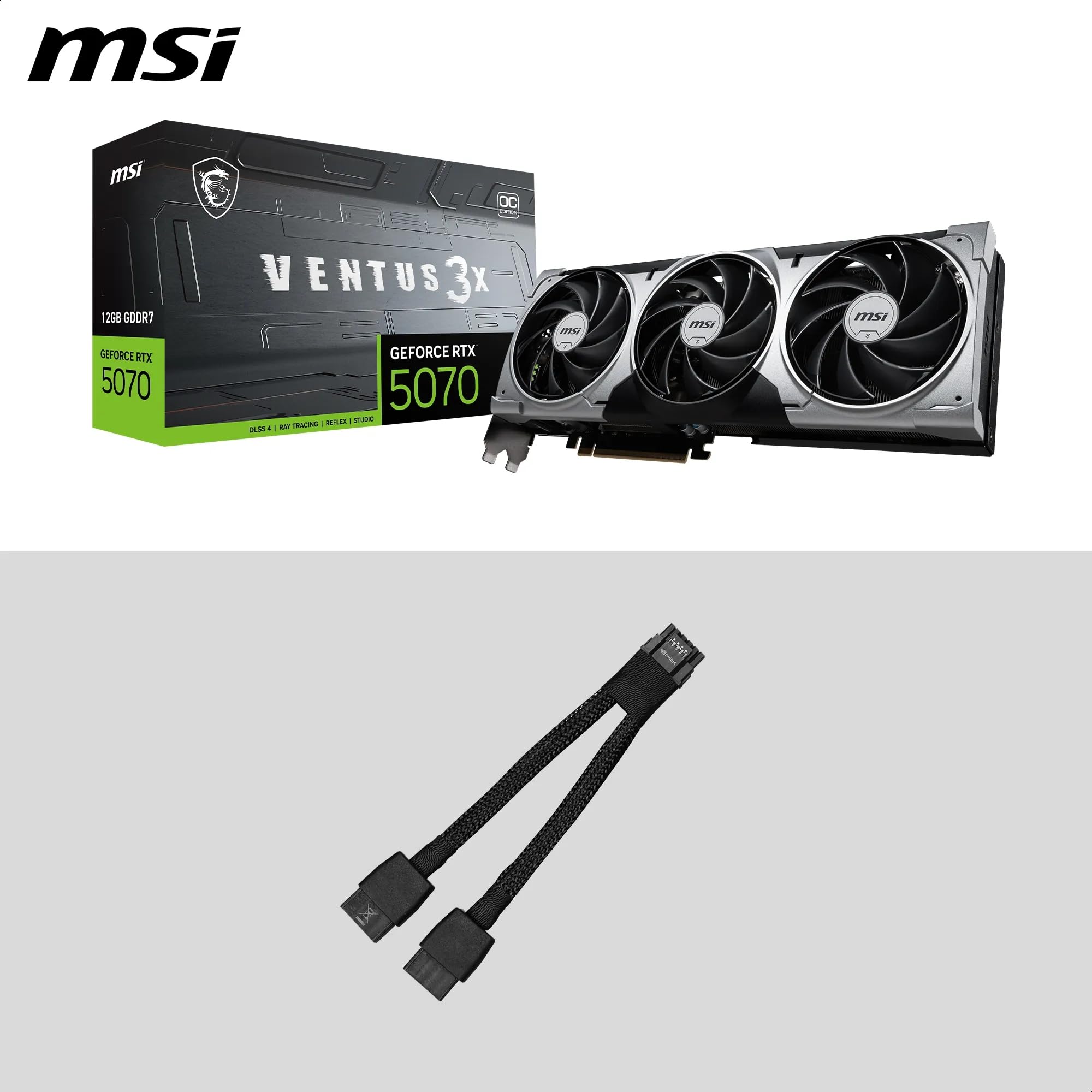 MSI NVIDIA GeForce RTX 5070 12G Ventus 3X OC Carte Graphique
