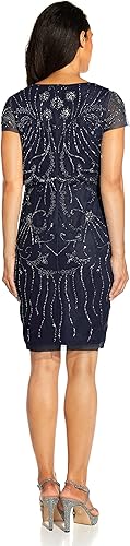 Miniatura 2 de Adrianna Papell Vestido de cóctel con cuentas para mujer