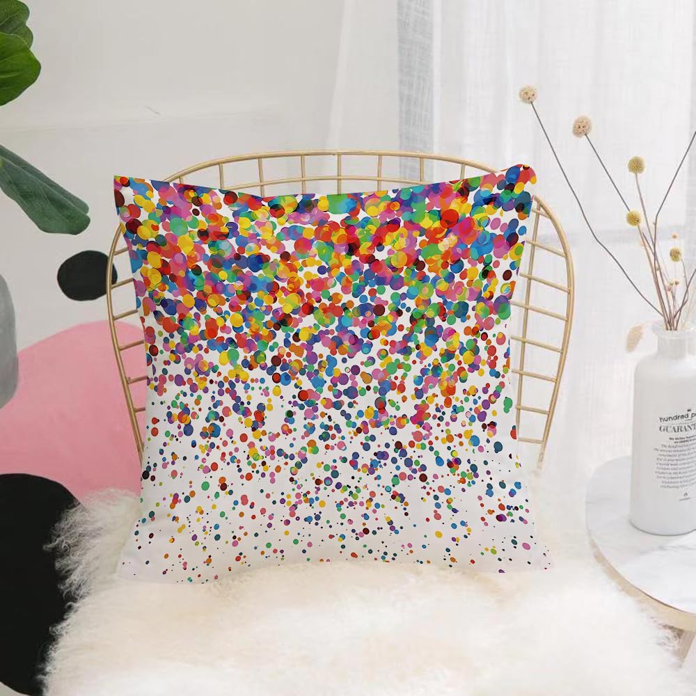 HYMSXW Cushion Cover,Throw Pillow Case Home Decorative for Living Room Bedroom Sofa Chair 20X20 Inch,Colorful confetti isolated on transparent square Vector Image,Pillowcase 50X50cm