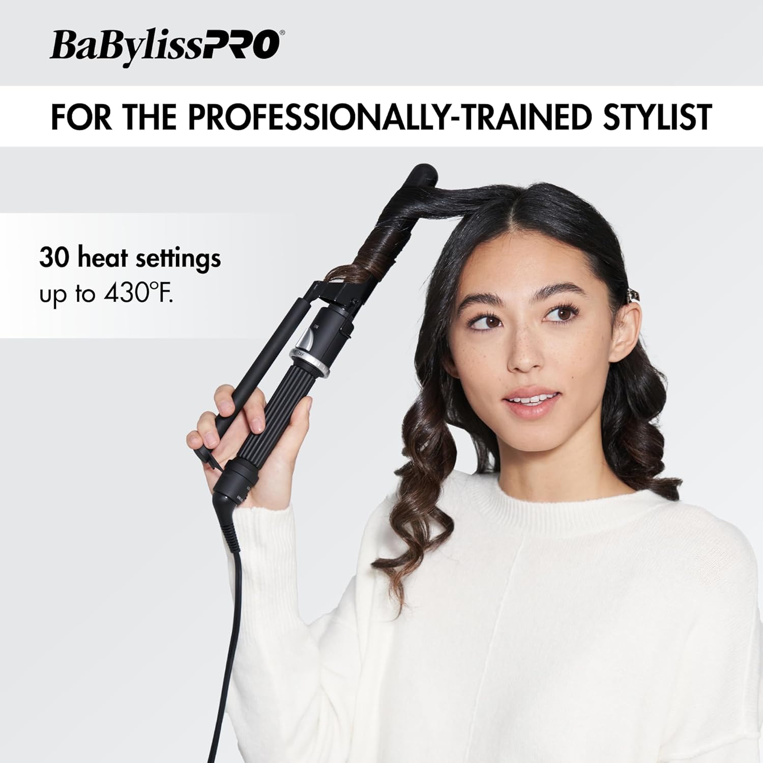BaBylissPRO Curling Iron Porcelain Ceramic Marcel Hair Curler for Smooth & Stylish Waves - Image 2