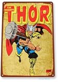 Tinworld Tin Sign: “Thor” Comic Super Hero Metal Decor Wall Art Store Shop Cave A651