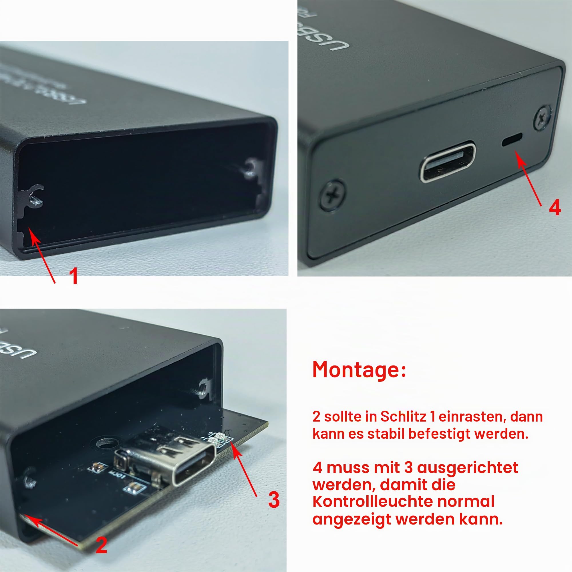 Externe SSD Gehäuse für MacBook Air/Pro mid 2013-2017, USB C 3.2 Lecteur Disque SSD 12+16 pin für A1466 A1465 A1398 A1502, für Mac SSD Enclosure Festplatten Kasten Tragbar