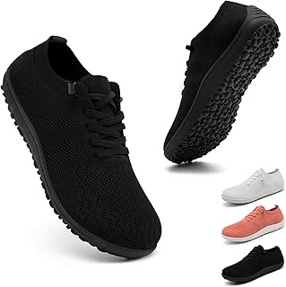 Barfußschuhe Damen Barfuss Schuhe Laufschuhe Turnschuhe Sneaker Sportschuhe Slip On Breite Zehenbox Atmungsaktiv Leichte Straßenlaufschuhe
