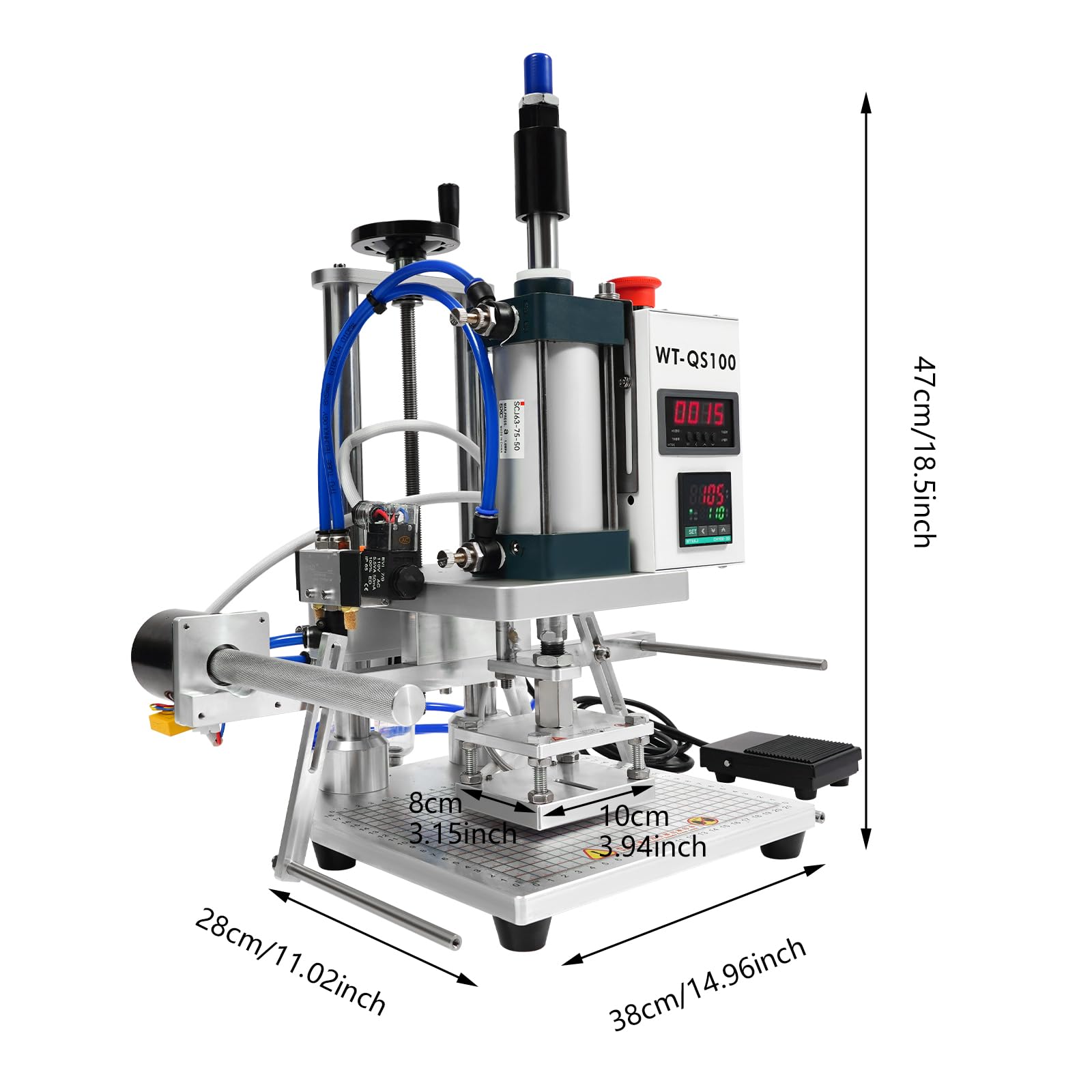 Amazon.com: TFCFL Pneumatic Hot Foil Stamping Machine, 8x10cm