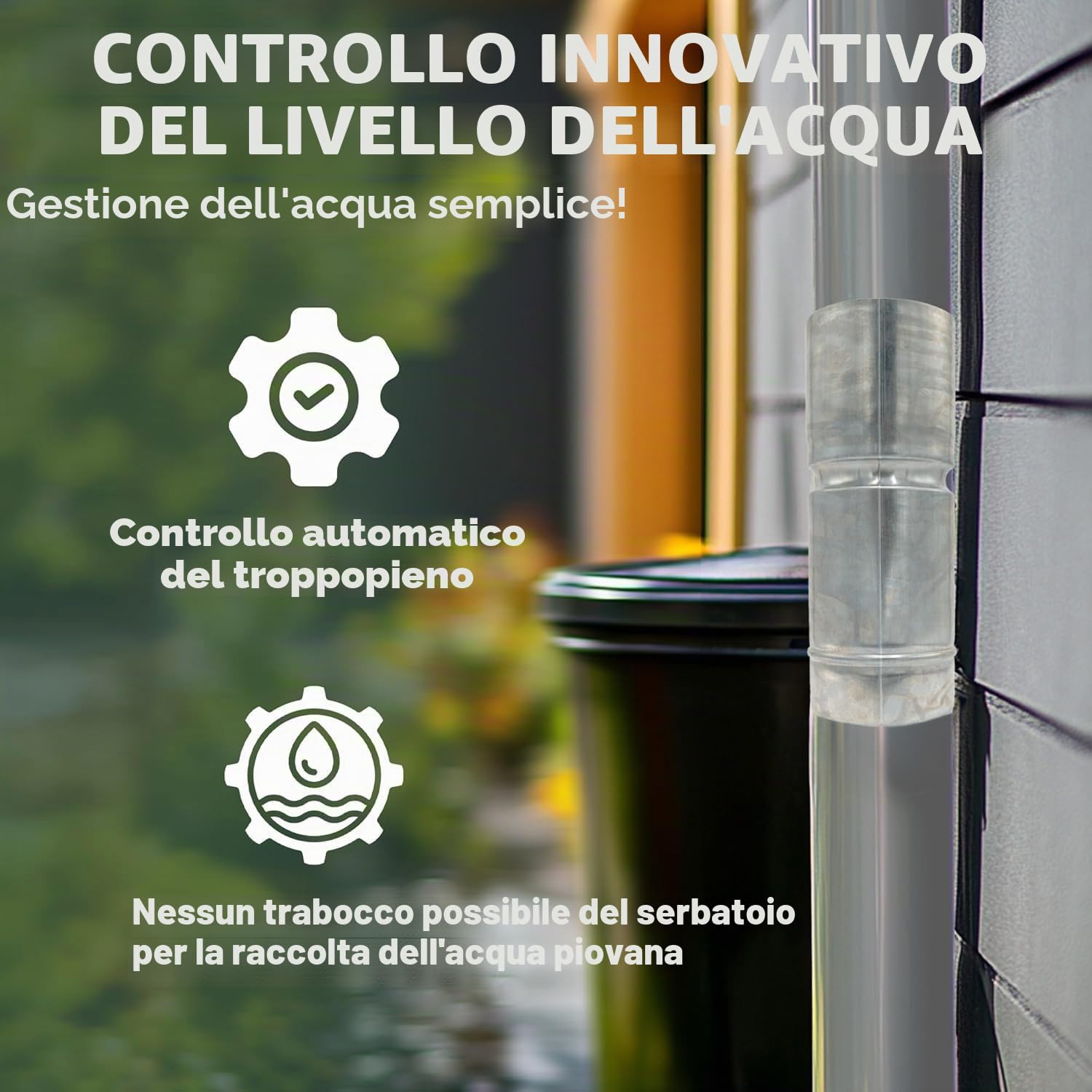 Collettore per acqua piovana per tubi di scarico 100 mm - Raccoglitore di acqua piovana in zinco per tubo di scarico DN100 con attacco per tubo e barile - Raccoglitore d'acqua per cisterna, zisterna