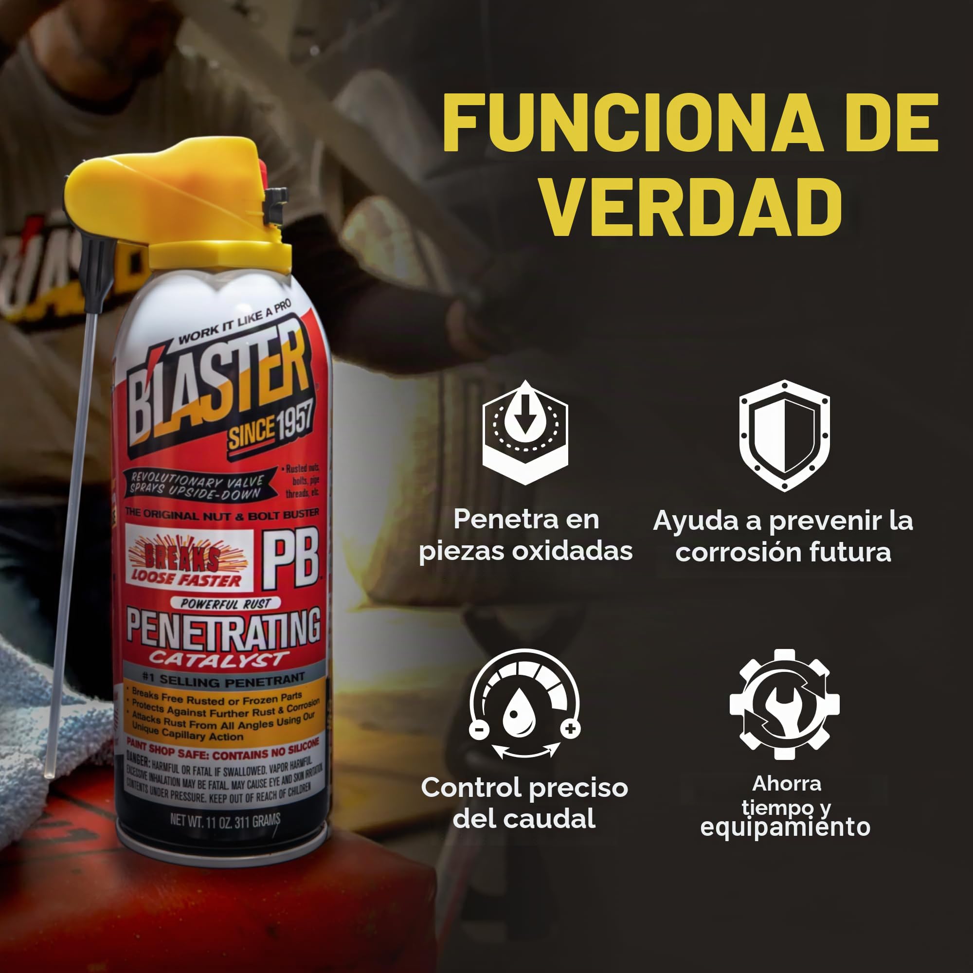 B'Laster - Spray de aceite penetrante – Líquido penetrante para prevenir el óxido – Afloja los pernos oxidados, protege contra la corrosión, spray antioxidante multiusos para piezas congeladas – 11