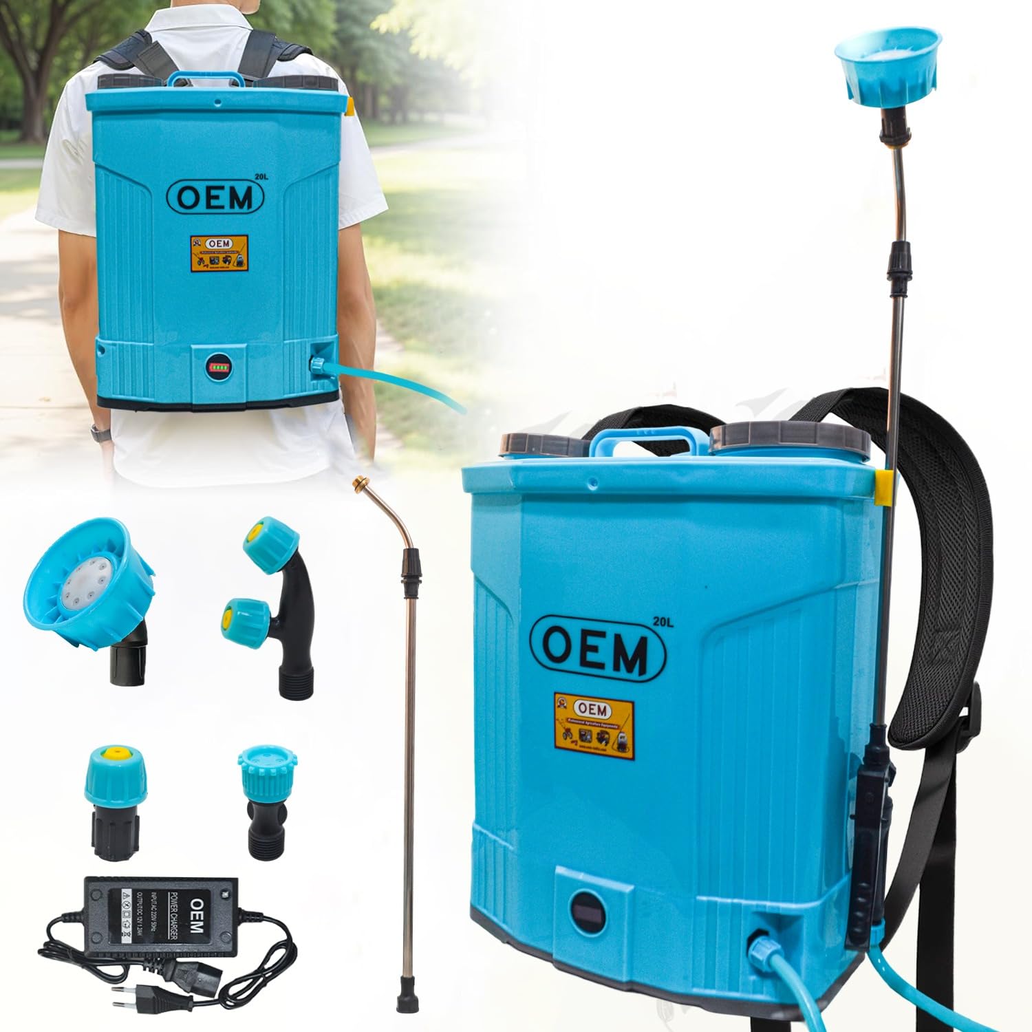 OEM 20L Gold Series Battery Sprayer with Double Motor, 12V16A Battery, Digital Voltmeter, Heavy Copper Lance & Clutch, Metal Hook Belt, Back Support, Long Filter - Powerful Agriculture Sprayer (B0DDTV2QH7) Amazon Price History, Amazon Price Tracker