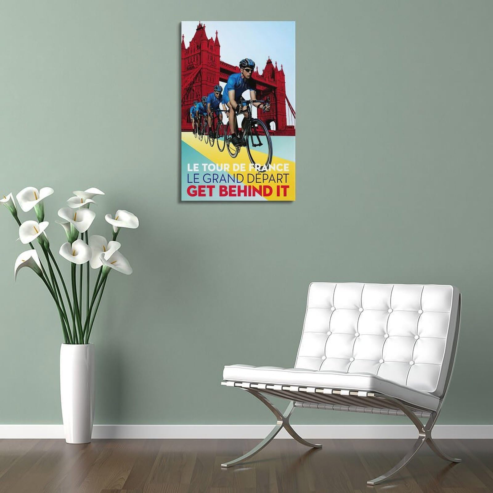 YCGYMX Poster sportivo su tela, motivo squadra concorrente, stampa artistica su tela, poster decorativo moderno, per camera da letto, per camera da letto, 60 x 90 cm