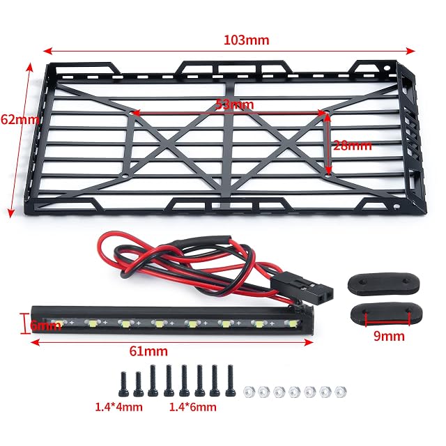 Foto 2 de 7 de Barras de techo RC de acero inoxidable portaequipajes y tira de luz LED