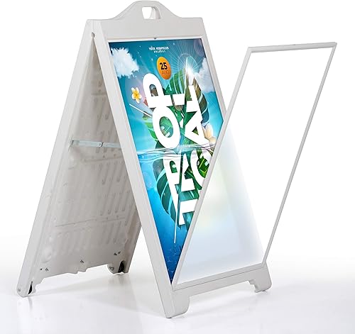 Miniatura 10 de MT Displays Street SignPro con cubierta protectora para lentes póster de 24 x 36 pulgadas tablero de sándwich de doble cara plegable con marco A