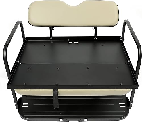 Vista 23 de KUAFU Kit de asiento trasero compatible con Yamaha Drive G29 2007-2016 asiento trasero plegable con cojín beige (beige)