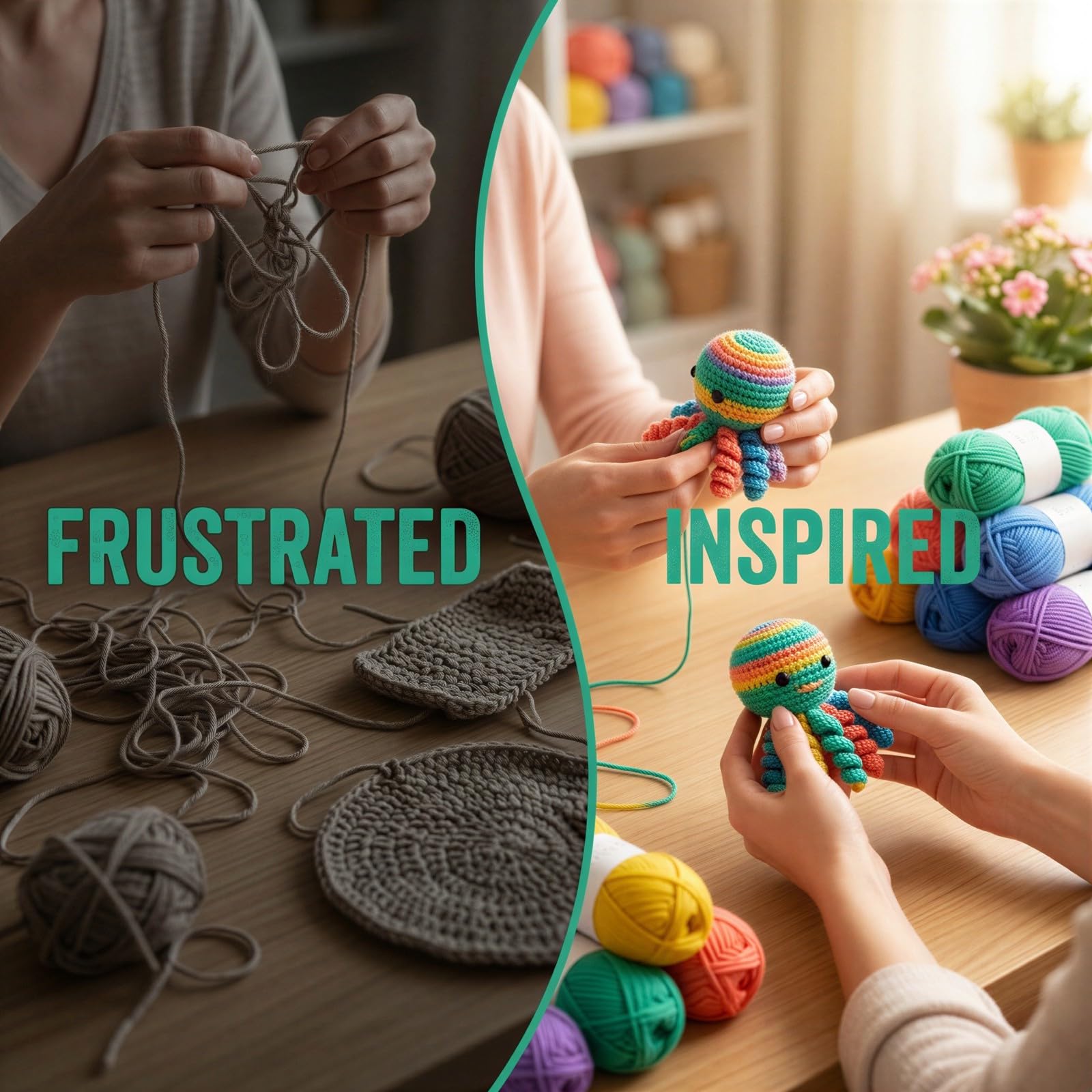12 Stk. Polyestergarn zum Häkeln, sortierte Farben, 4-fädiges Garn für Crochet, weiche Mini Amigurumi Garnknäuel für kreative Projekte und Hobbyarbeiten, ideal für kleine DIY Ideen