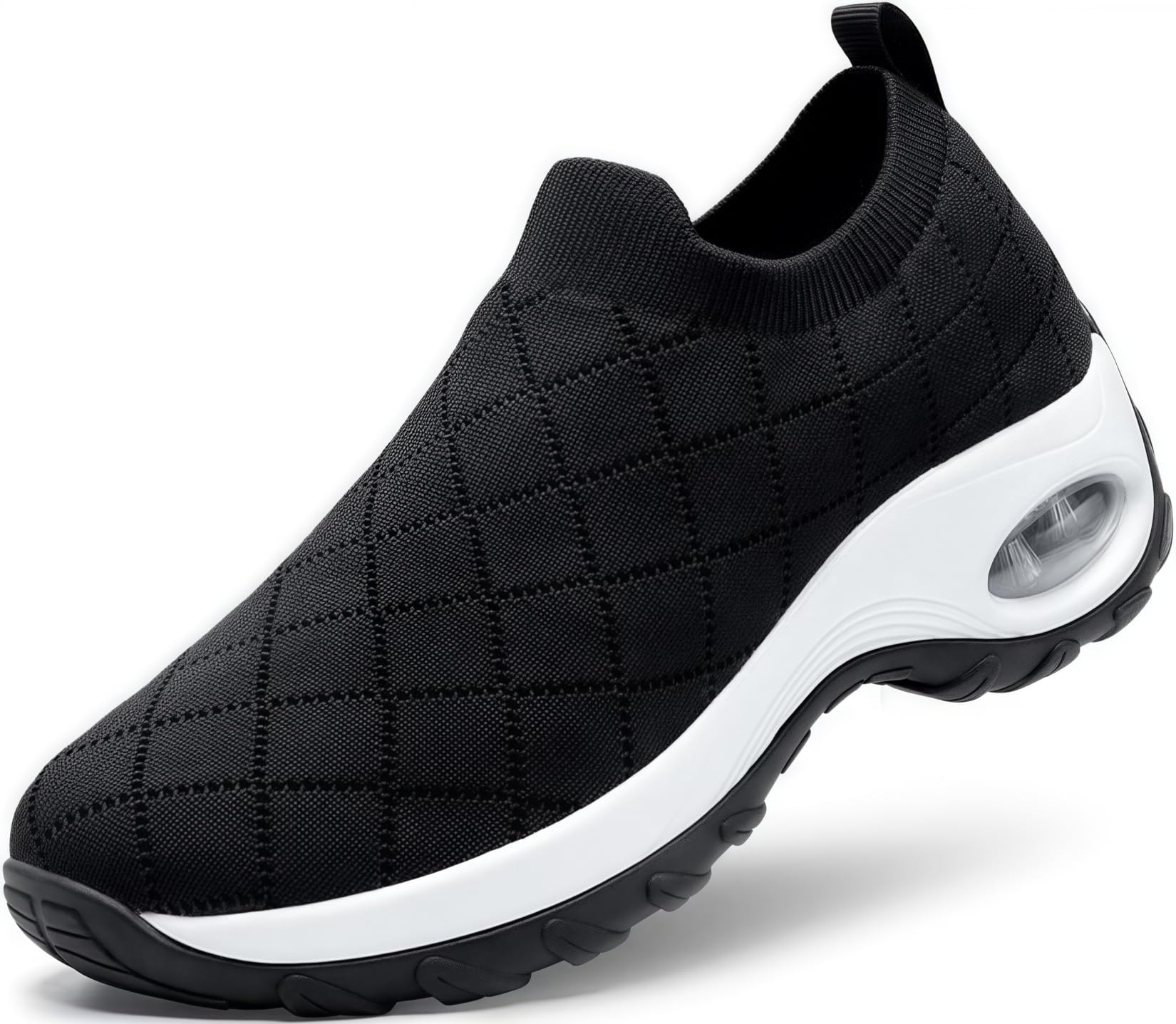 Damskie wsuwane buty do chodzenia z podparciem łuku, antypoślizgowe skarpety, pikowane, dzianinowe trampki z podeszwą z poduszką powietrzną, wygodne, sportowe, do pracy, biegania, pielęgniarki, Styl 2