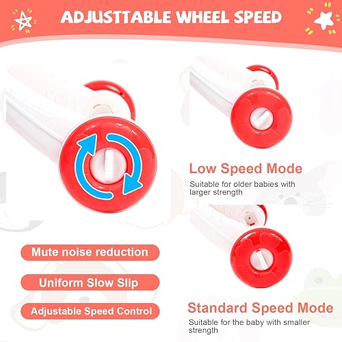 Miniatura 3 de Caminante de aprendizaje para bebés, centro de actividades educativas tempranas 2 en 1, panel de juego multifuncional con tablero de dibujo,