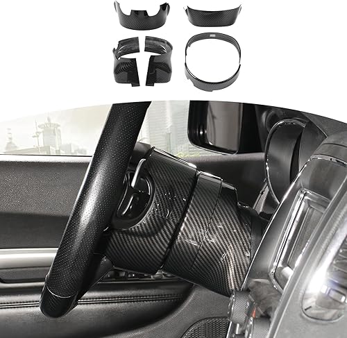 RT-TCZ Para Cargador Volante Dash Trim Fibra de Carbono Accesorios Interior para Chrysler 300C 2015 Up para Dodge Challenger 2015 Up Charger 2011 Up