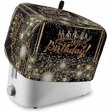 Dishwasher Safe Firework Candles Toaster Cover and Oven Cover