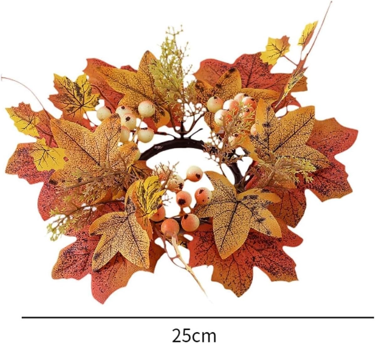 Fall Maple Leaf Candle Rings & Wreaths - Thanksgiving Table Decorations