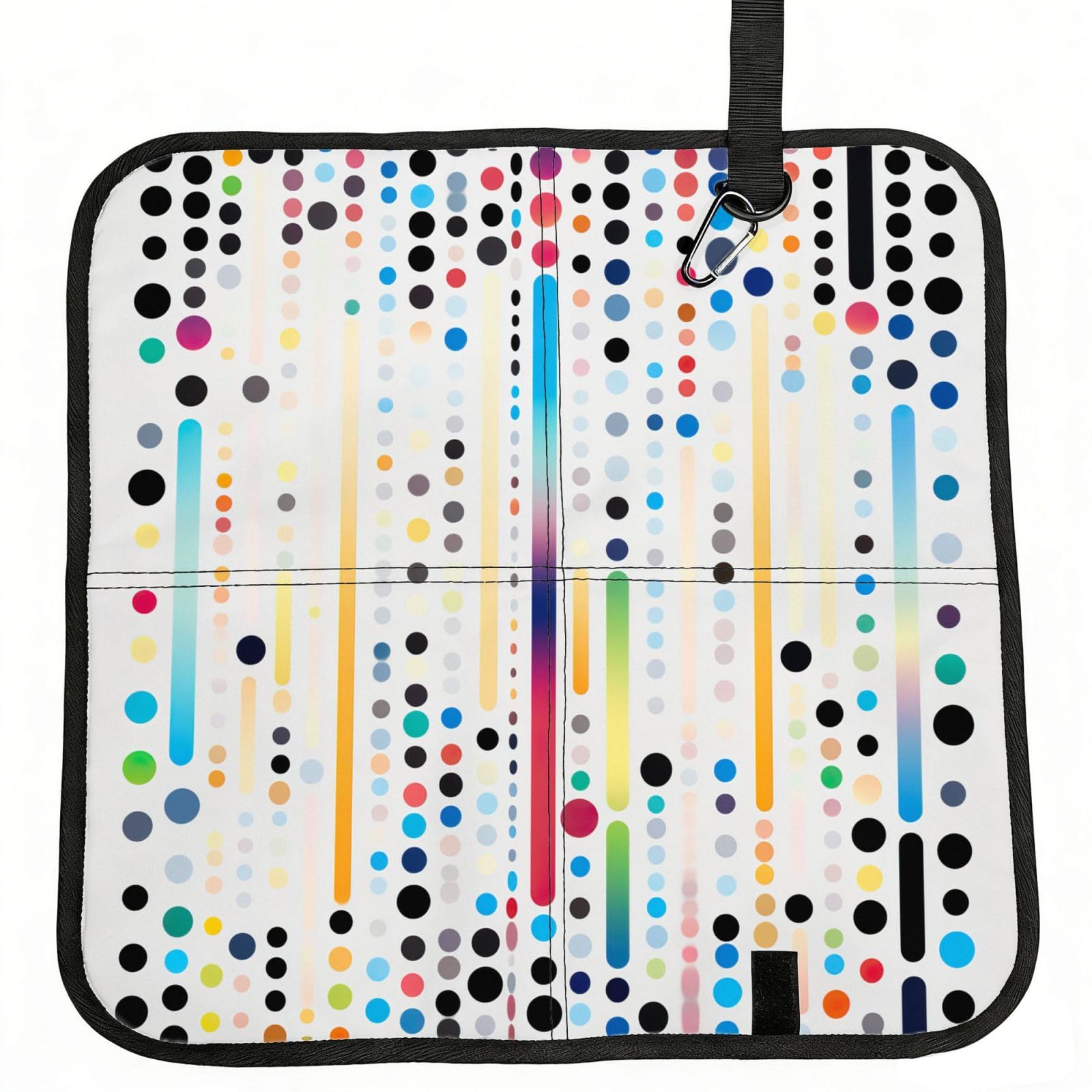 YGLHBDPBF Rainbow Dot Print Camping seat cushion,Foldable Sitting Pads,Save Backpack Space for Hiking