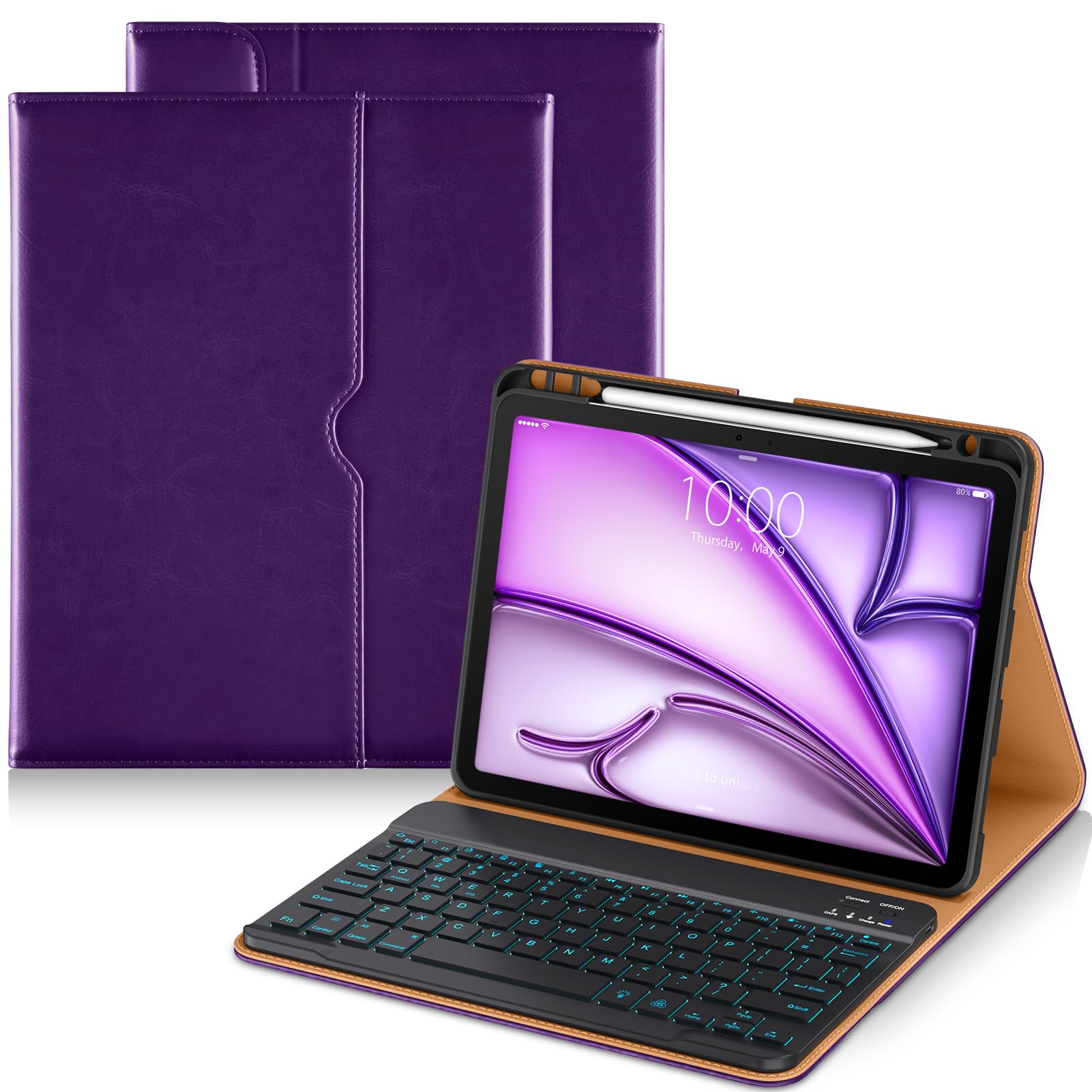 DTTO Keyboard Case for iPad Air 11 Inch M4/M3/M2 (2026/2025/2024), Purple
