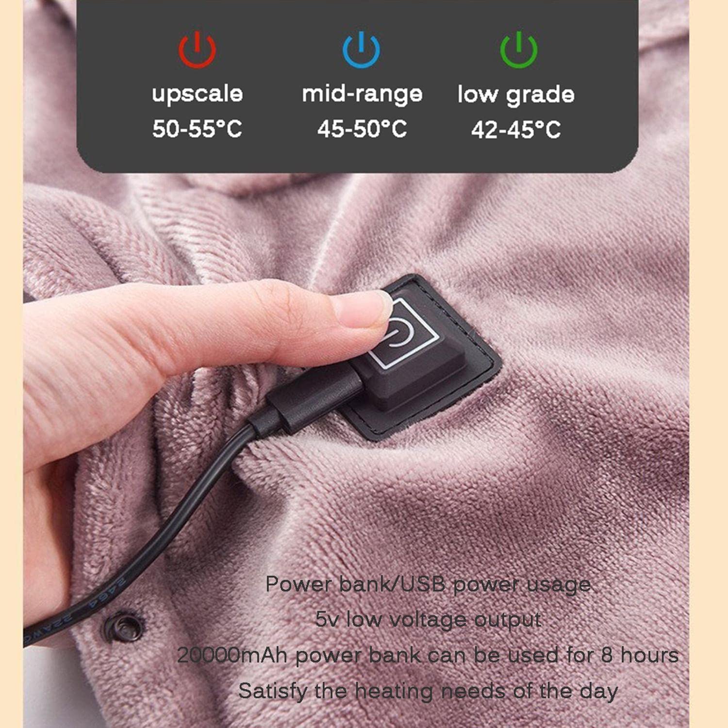 Koc elektryczny szybkie nagrzewanie, podgrzewana narzuta z polaru elektrycznego nad kocem, rozkładana sofa, mały 80 x 100 cm - 6 ciepła, automatyczne wyłączanie - miękki design - można prać w