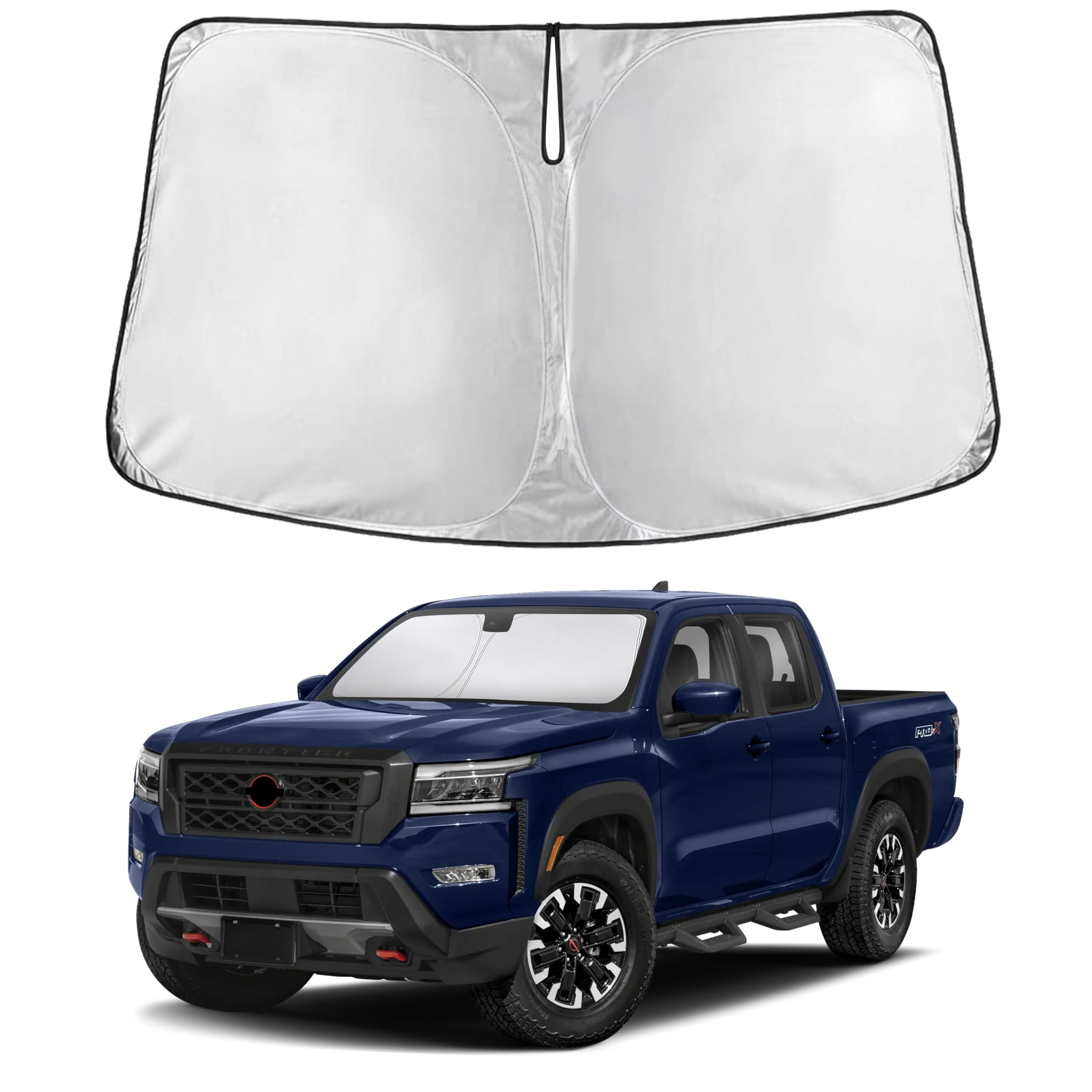 Photo 1 of EcoNour Windshield Sunshade Compatible for Nissan Frontier 2022-2024 2025 2026, Sun Visor for Front Windshield & Window Sun Shade Cover, UV Heat Blocker & Protector, Car Accessories