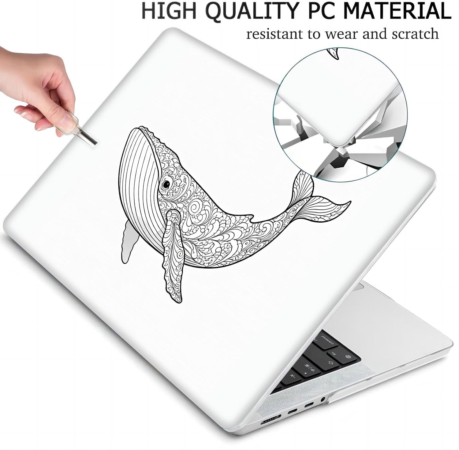 Compatible with MacBook Neo 13-inch, Hard Shell Case with Keyboard Cover and Screen Protector (A3404 A18 Pro chip, 2026 Release) - Whale MC21504