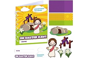 Poen 30 Sets Religious Craft Kit for Kids Christian Prayer Journal Crafts Kit