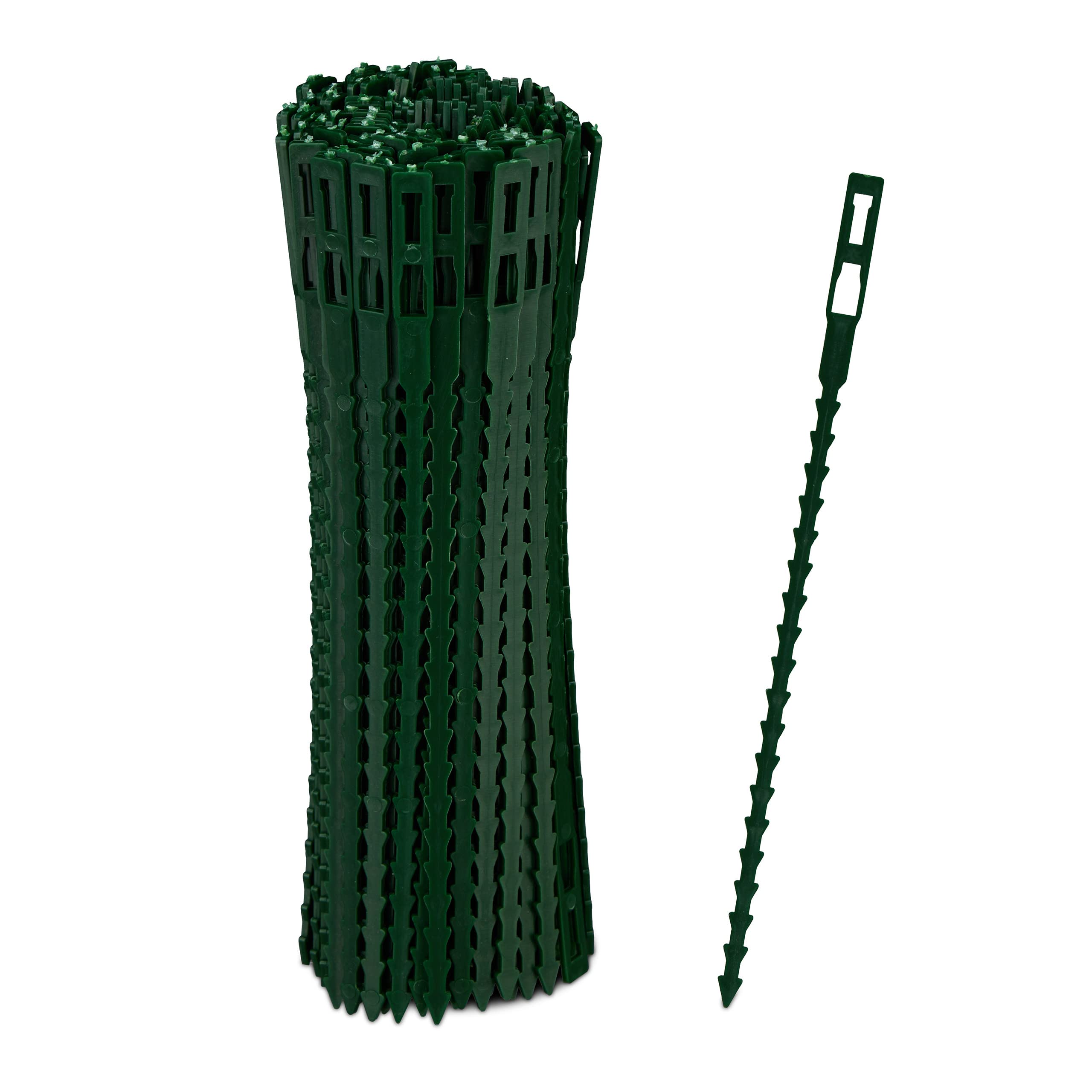 Relaxdays Opaski do roślin, zestaw 200 sztuk, 17 cm, regulowany uchwyt na rośliny, wielokrotnego użytku, do mocowania roślin, zielone