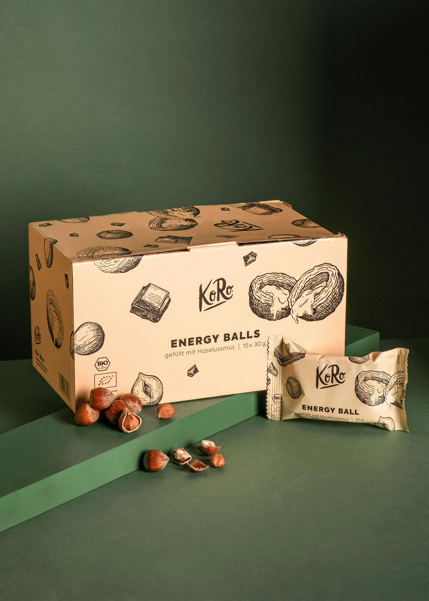KoRo - Energy Ball à la noisette bio 14 x 30 g