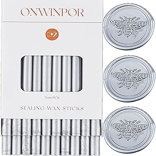 Silver Wax Seal Sticks, 20pcs Silver Wax Sealing Sticks for Wax Seal Stamp, Wedding Invitations, Mini Wax Seal Sticks for 0.28'' Glue Gun