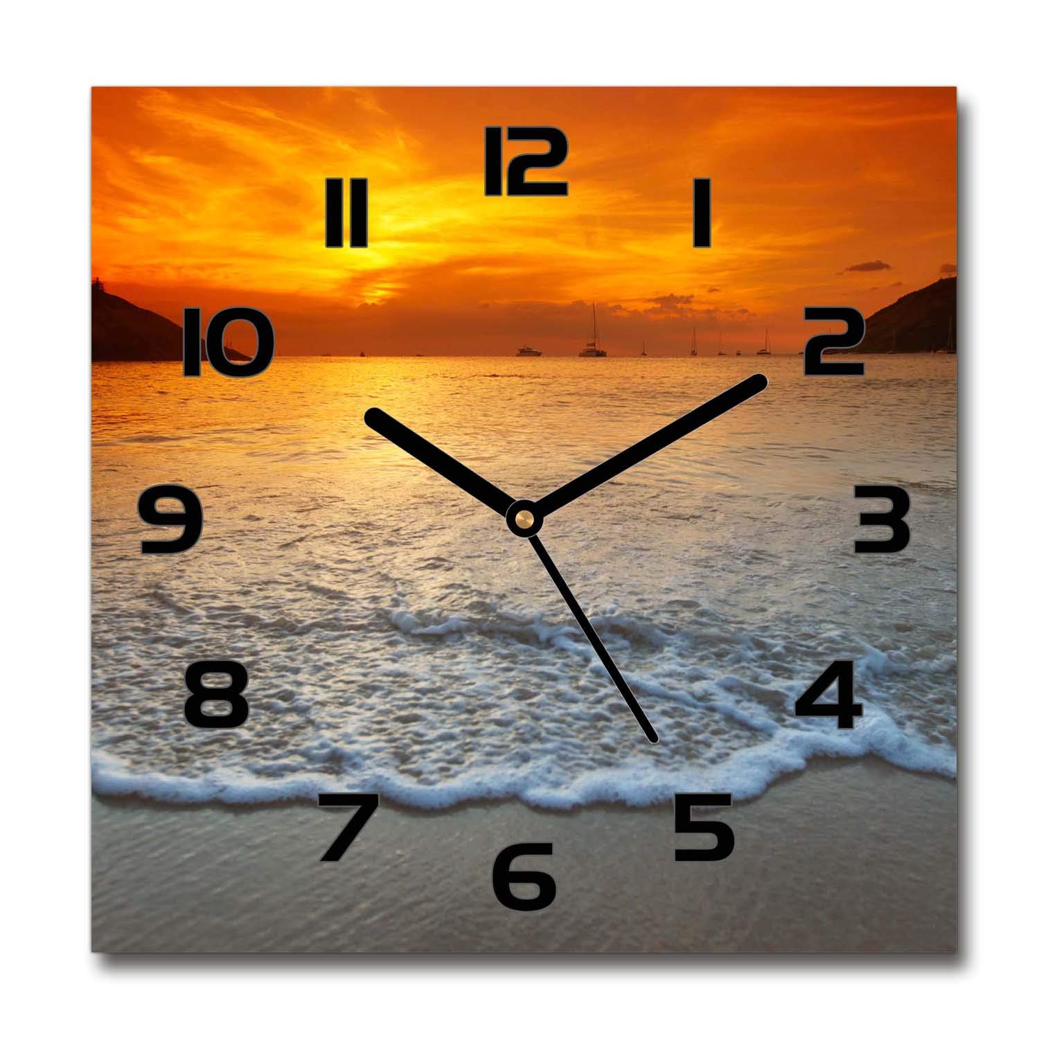 Horloge en verre coucher de soleil pour illuminer la décoration de votre salon