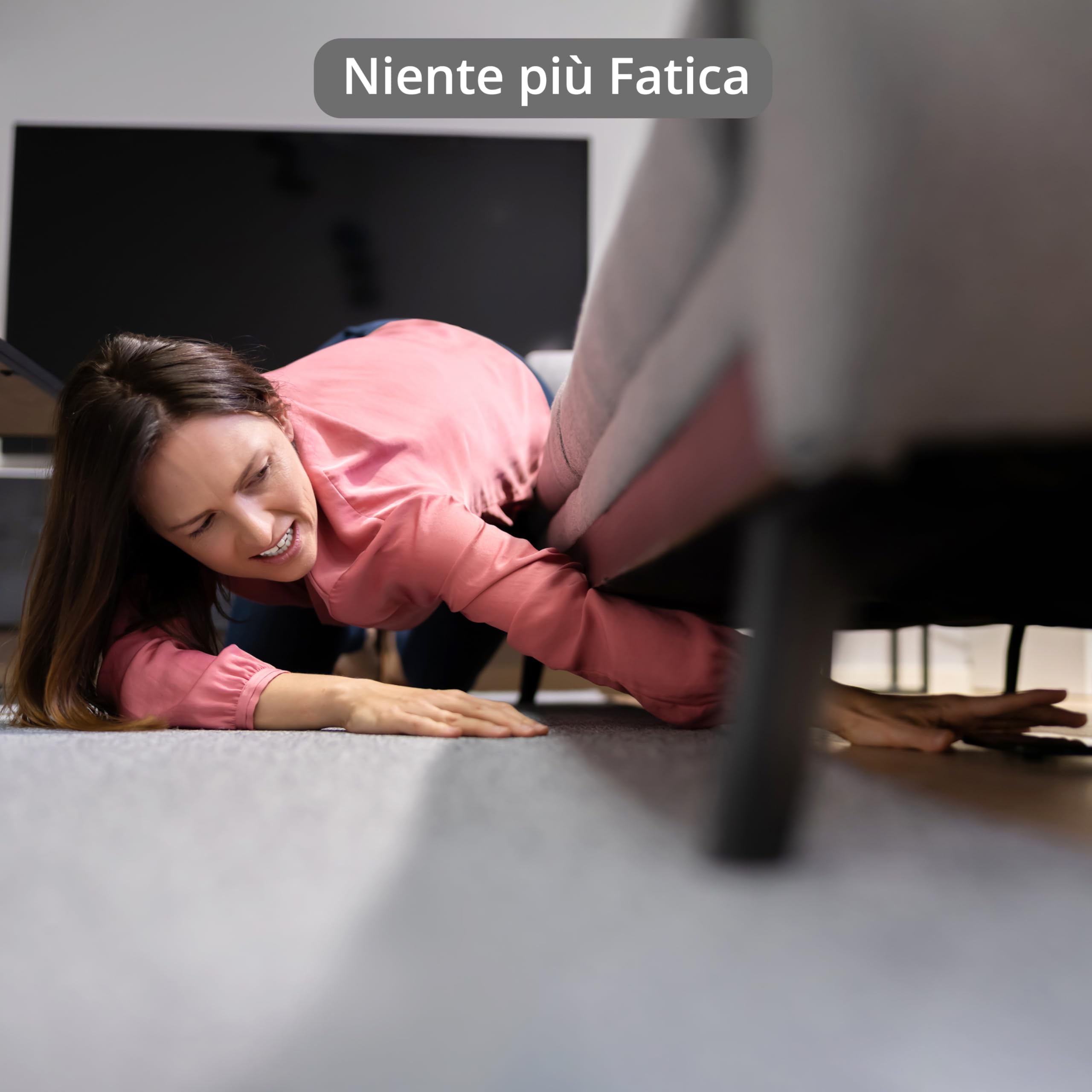 Paracolpi Barriera Letto per Giocattoli [Confezione da 8] - Blocca sotto Divano Trasparenti Adesivi Anche per Letto, Divano, Armadio, Comò, Cucina - Barriera Divano Anti Polvere e Animali
