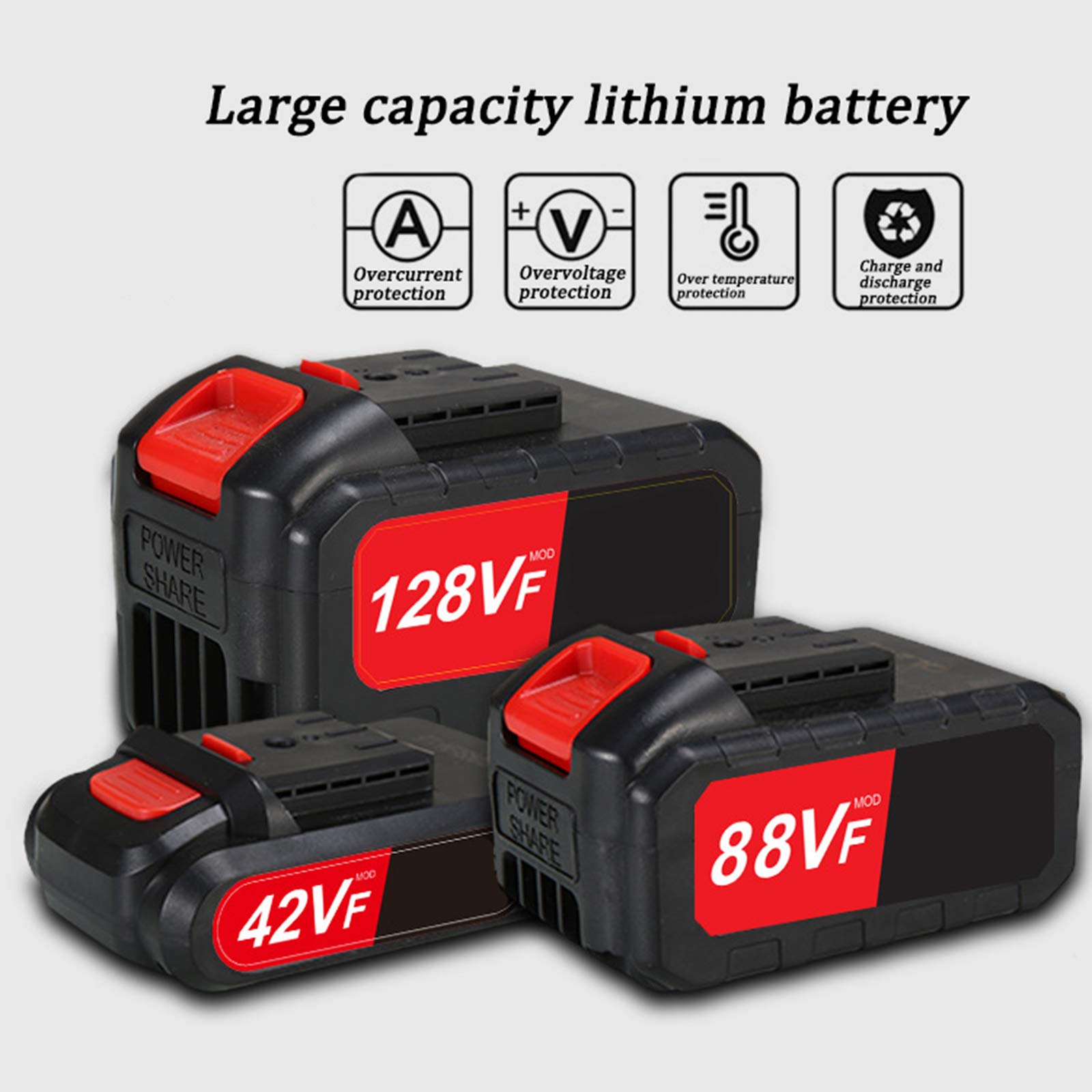 Minimotosierra portátil inalámbrica, Motosierra Eléctrica Recargable, Motosierra bateria, Velocidad de Corte Ajustable, para Cortar Madera y Metal