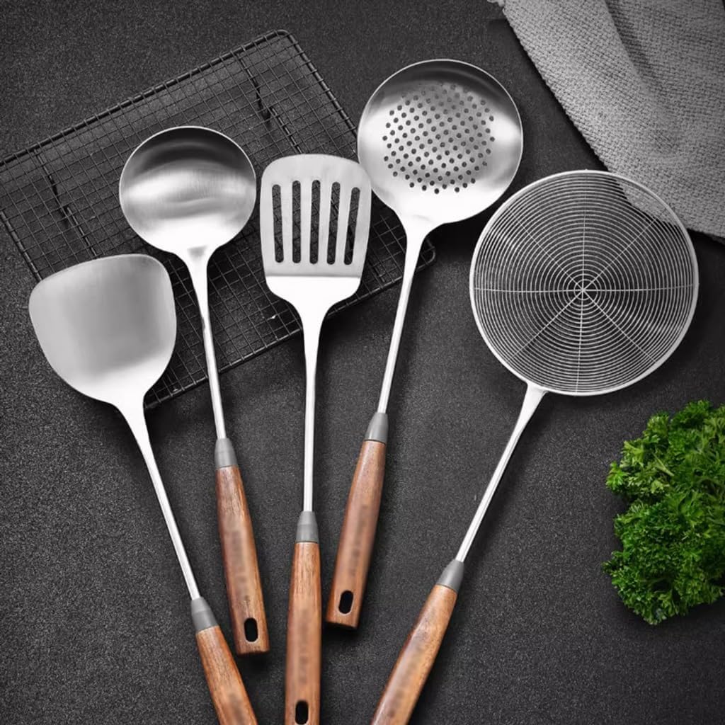 DUYHBAWRS-779 Thickened Anti-scalding Rice Spoon Frying Shovel Kitchenware Set Kitchen