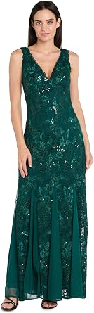 R&M Richards Womens Glittering Muse Dress