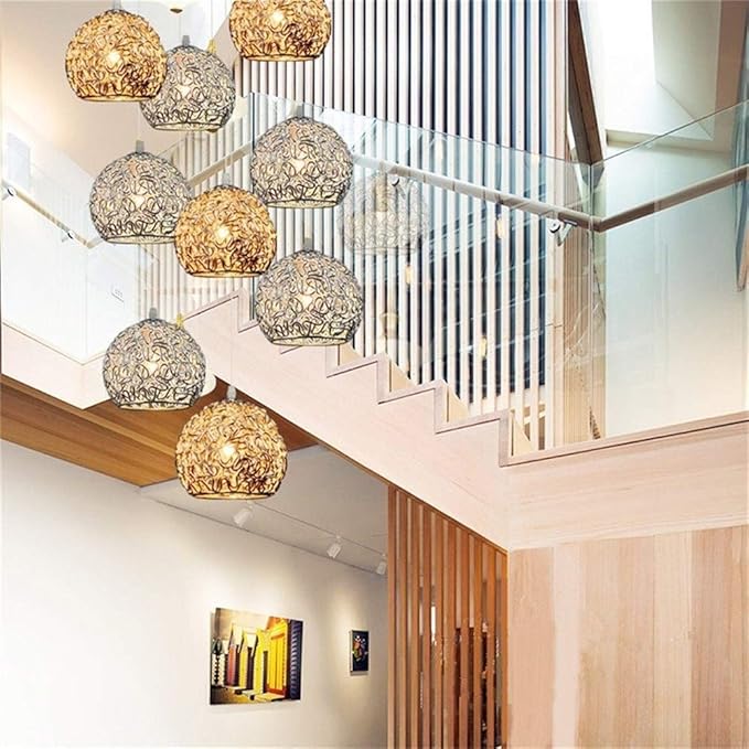 OZZKI Hanglamp Industriële vintage loft bar keuken plafond verstelbare hanglampen fittingen cluster kroonluchter glazen lampenkap hangende armatuur for eiland woonkamer eetkamer Inbouwarmatuur photo 2