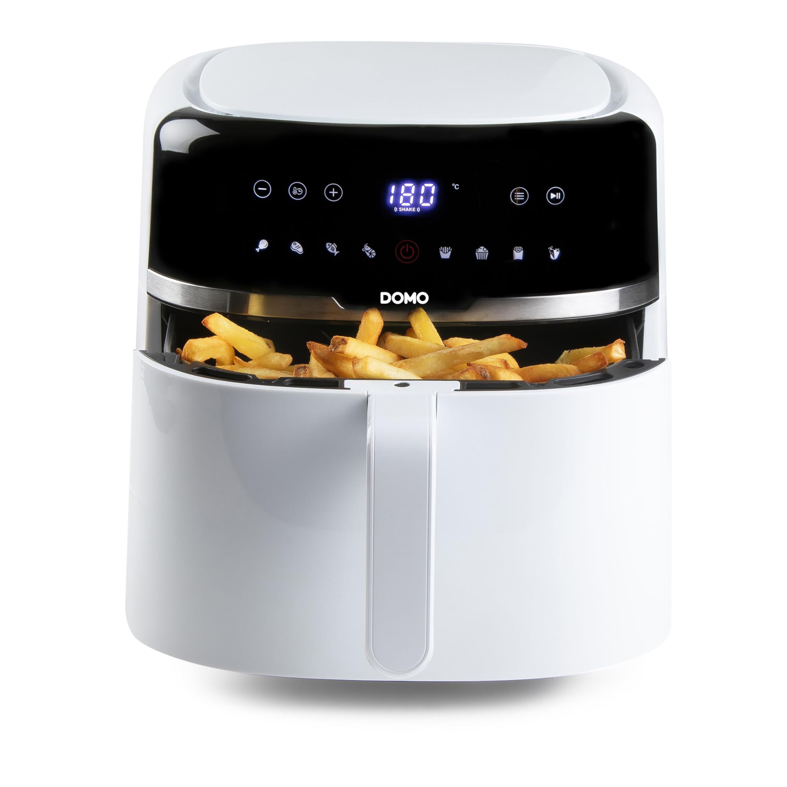 DOMO DO1148FR frytkownica na gorące powietrze, 8 programów, funkcja SHAKE, 8 l, 1800 W, biała