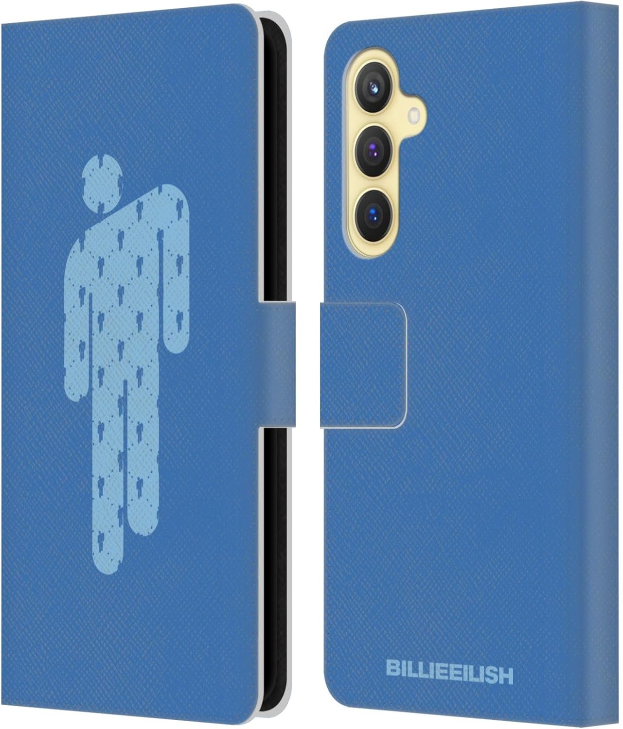Head Case Designs Officially Licensed Billie Eilish Blohsh Blue Key Art Leather Wallet Case Compatible with Samsung Galaxy S23 FE 5G