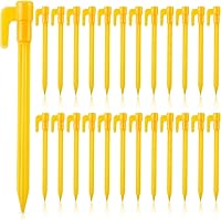 Vista 8 de Paquete de 24 Estacas de Plástico para Tienda de Campaña de 5.7 Pulgadas, Resistentes, Clavijas de Anclaje para Toldo, Estacas de Plástico