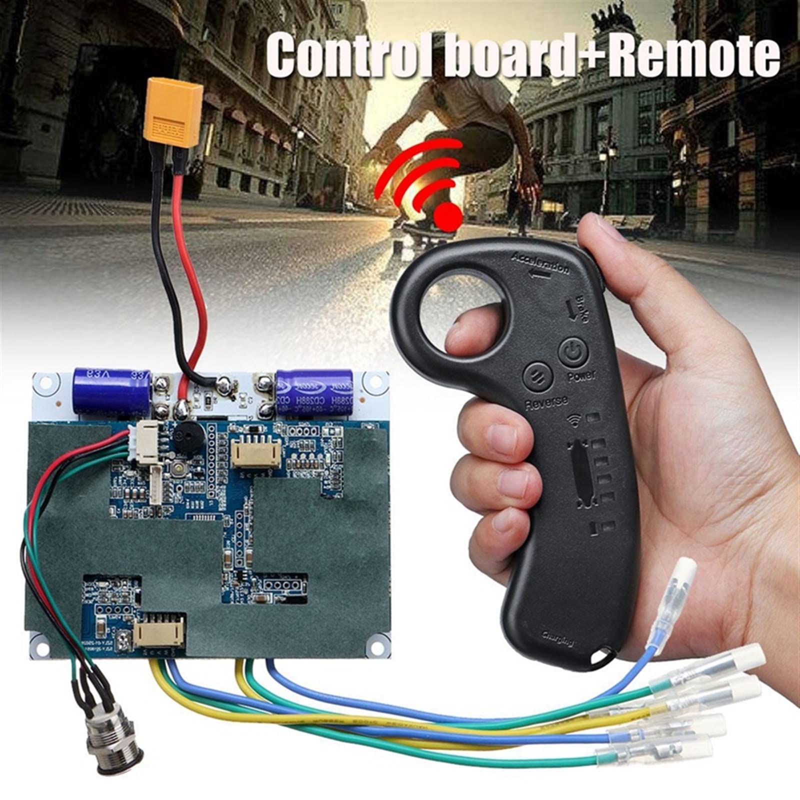 36 V Dual Motor Electric Board Dysk Longboard Pilot Control Zhengxuan Podwójne koła napędowe płyta sterująca silnikiem Esc Hub REM