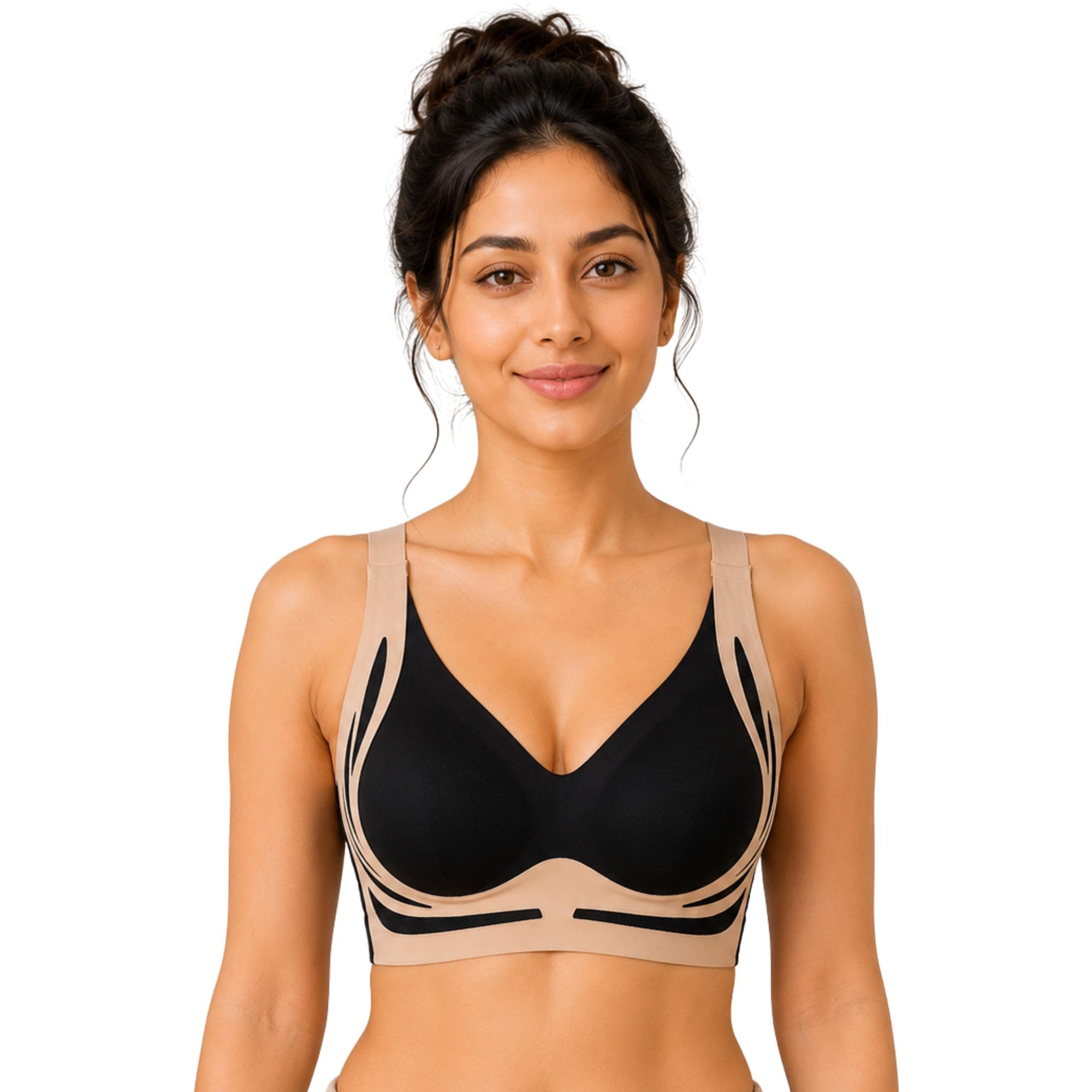 kaththai Seamless Everyday Wear Bra for Women | Wire Free Full Coverage Lightly Padded | Comfortable Support | Bust Support Racerback Bra-picture-12