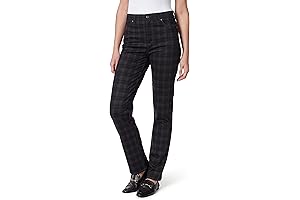 Women's Amanda Ponte Plaid High Rise Knit Pant