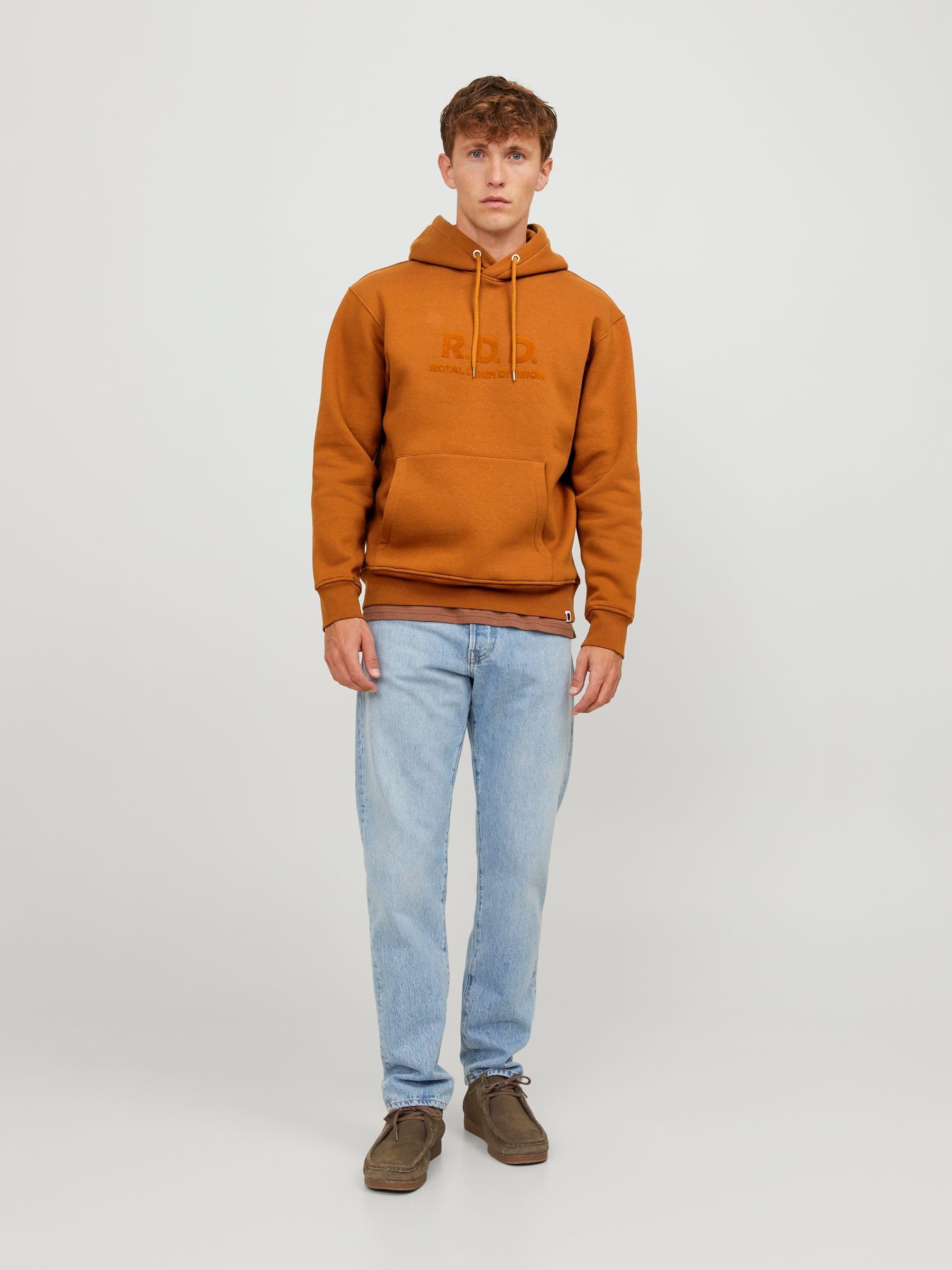 JACK & JONES Men's Essential Hoodie Soft Fleece Hood Sweatshirt Pullover