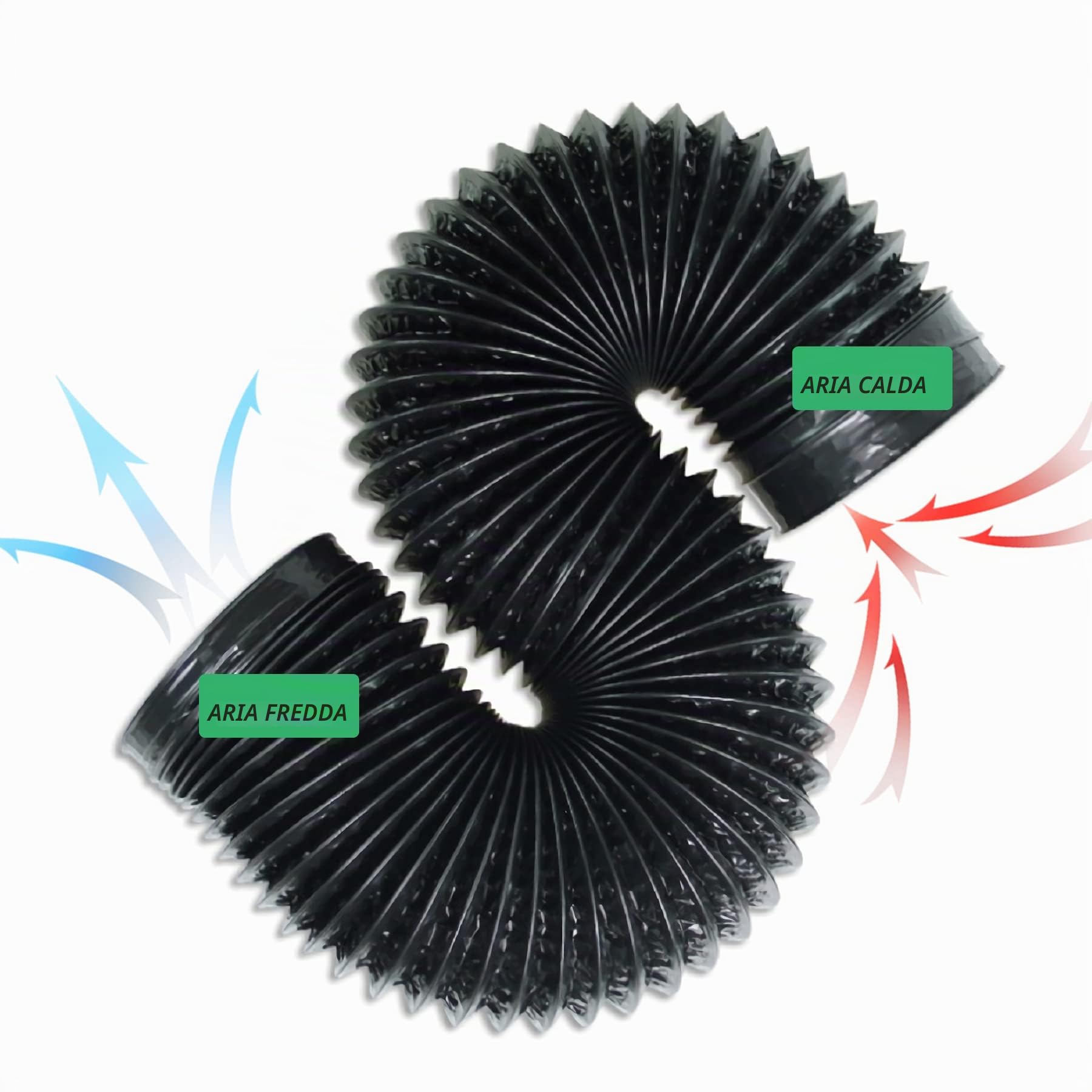 150mm 3-Metri di Tubo Flessibile in PVC + Alluminio, Moonjor Tubo Flessibile dell'Aria del Condotto per Ventola in Llinea, l'Essiccatore, Ventola di Ventilazione