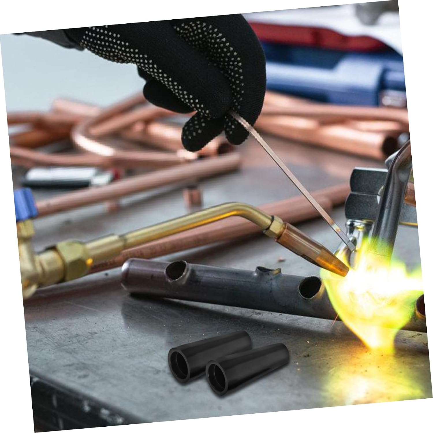 MIG Welding Nozzle Kit 2pcs Protective Nozzles for FC90 Gas Soldering Kit Sturdy Welder Parts Compatible Welding Applications
