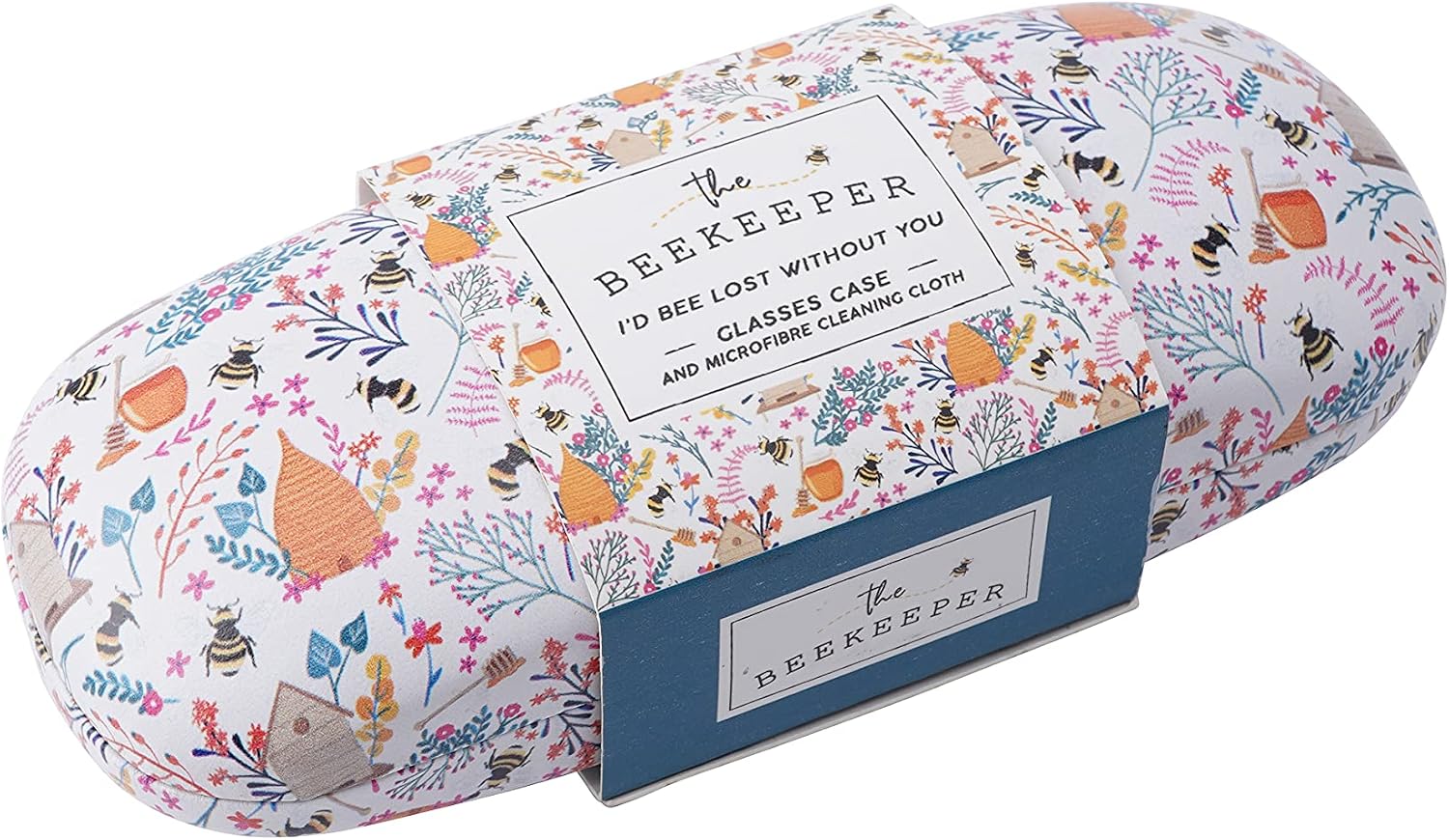CGB Giftware Hard Glasses Case With Microfibre Cleaning Cloth, White, 4cm x 16cm x 6.5cm - Image 3