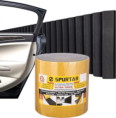 Paracolpi Garage Auto 2 Rotoli - Protezione Muro Autoadesiva 2m X 20cm Per Portiere E Pareti - Foto 2