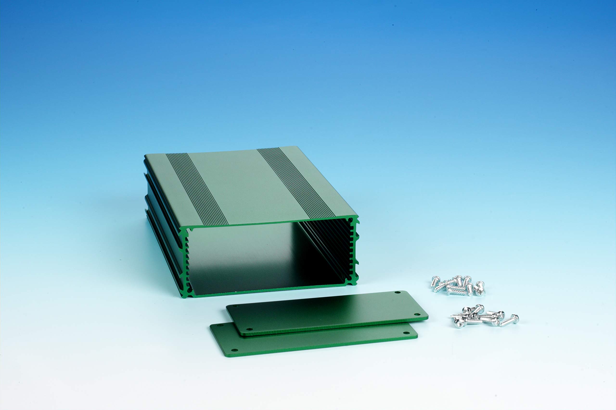 B3-160GR Elektronikgehäuse, eloxiert, extrudiertes Aluminium, 160 x 108,5 x 45 mm (L x B x H)